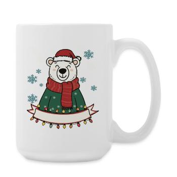 Ours polaire Magie de Noël - Grande tasse 440 ml - blanc - Droite
