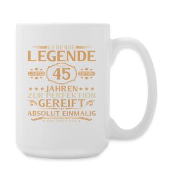 45th Birthday - Living Legend for 45 Years - Large Mug 440 ml - white - Right