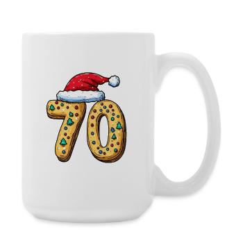 70 Number Biscuit Christmas - Large Mug 440 ml - white - Right