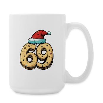 69 Numéro Cookie Noël - Grande tasse 440 ml - blanc - Droite