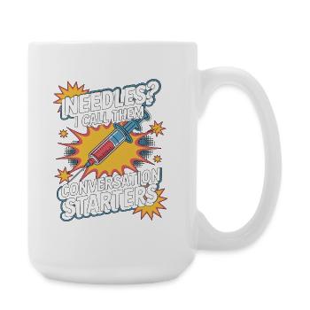 Dialysis Nurse Needles I Call Them Dialysis Worker - Large Mug 440 ml - white - Right