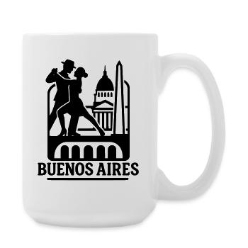 Buenos Aires Silhouette - Large Mug 440 ml - white - Right