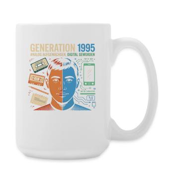 Generation 1995: Analog trifft Digital - Große Tasse 440 ml - Weiß - Rechts