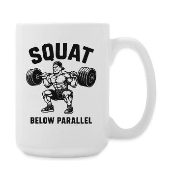 Squat sous l’haltérophile lourd parallèle - Grande tasse 440 ml - blanc - Droite