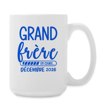 Big Brother Dezember 2026 Schwangerschaftsankündigung Geschenk - Große Tasse 440 ml - Weiß - Rechts