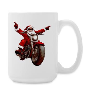 Motards de Noël - Grande tasse 440 ml - blanc - Droite