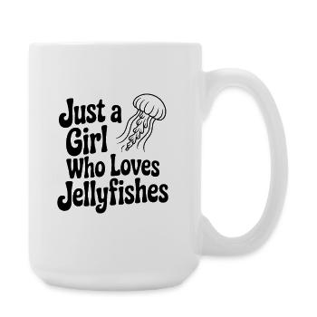 Just a Girl Who Loves Jellyfishes - Large Mug 440 ml - white - Right