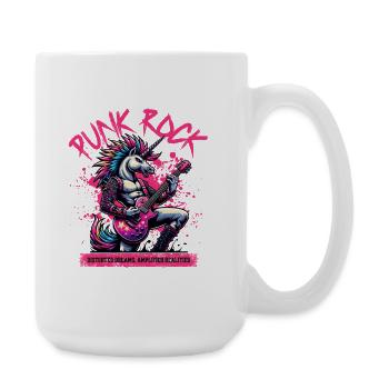 Licorne de rébellion punk rock - Grande tasse 440 ml - blanc - Droite