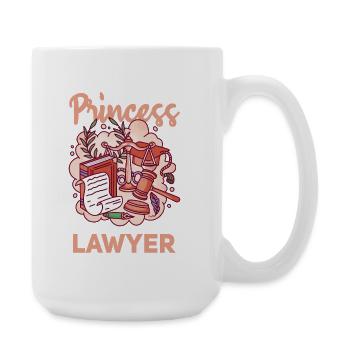 Vergiss Prinzessin – Lawyer-Träume - Große Tasse 440 ml - Weiß - Rechts
