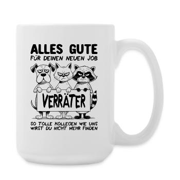 Farewell colleague Farewell gift Job change - Large Mug 440 ml - white - Right