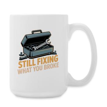 Humour d’artisan - Grande tasse 440 ml - blanc - Droite