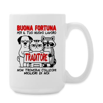 Changement d’emploi, nouvel emploi, collègue, bonne chance - Grande tasse 440 ml - blanc - Droite