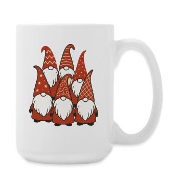 Frohe Weihnachten Gnom Familie Urlaub Spaß - Große Tasse 440 ml - Weiß - Rechts