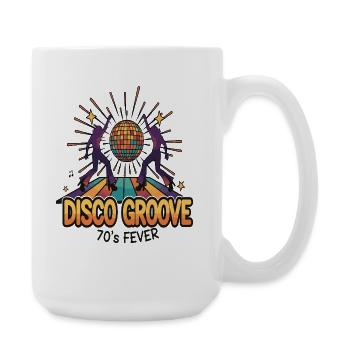Disco Groove 70er Fever - Große Tasse 440 ml - Weiß - Rechts