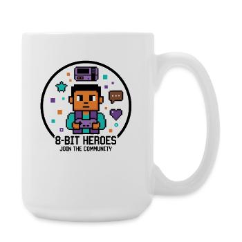 Pixel Gamer | Retro 8-Bit Video Games Style - Large Mug 440 ml - white - Right