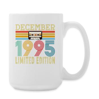 Born December 1995 30 Years 30th Anniversary Gift - Large Mug 440 ml - white - Right