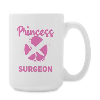 Surgeon's dreams instead of princess - Large Mug 440 ml - white - Right