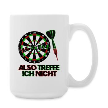 Fléchettes Fléchettes Dartspfeil - Grande tasse 440 ml - blanc - Droite