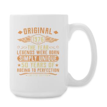 Original 1976 Jahrgang Legende 50. Geburtstag - Große Tasse 440 ml - Weiß - Rechts