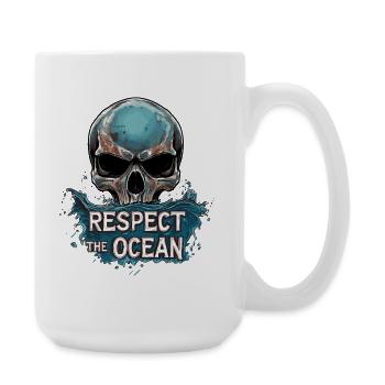 Plongeur Plongée en mer Respect - Grande tasse 440 ml - blanc - Droite