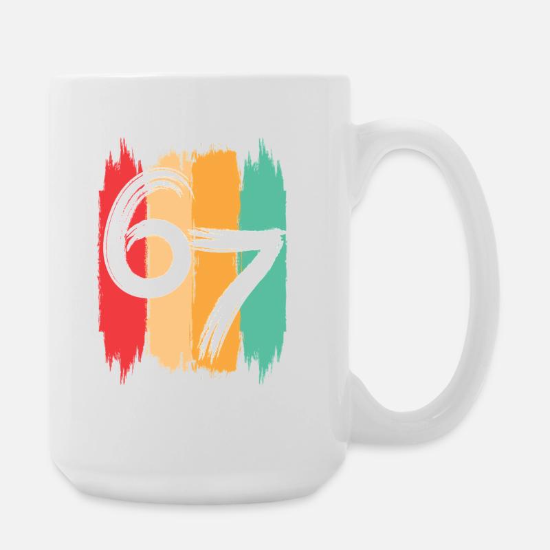 Six Seven Kids Meme 6 7 - Große Tasse 440 ml - Weiß