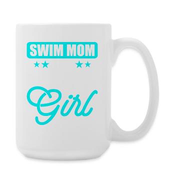 Schwimmen Wassersport Schwimmer Geschenke - Große Tasse 440 ml - Weiß - Rechts