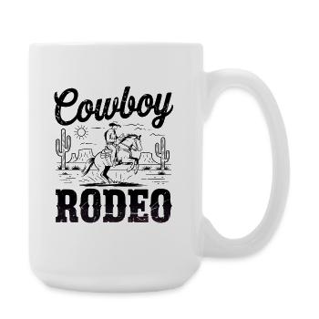Cowboy Rodeo – Vintage Western - Large Mug 440 ml - white - Right