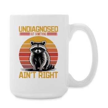 Funny Raccoon - Large Mug 440 ml - white - Right