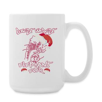 Pire citation cadeau d’éléphant de tous les temps - Grande tasse 440 ml - blanc - Droite