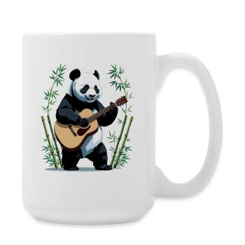 Panda guitarist in the bamboo forest - Large Mug 440 ml - white - Right