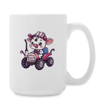 Éleveur de tracteurs de vaches - Grande tasse 440 ml - blanc - Droite