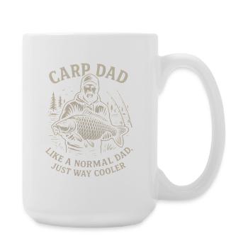 Carp Dad: Cooler Than Normal Dads - Große Tasse 440 ml - Weiß - Rechts