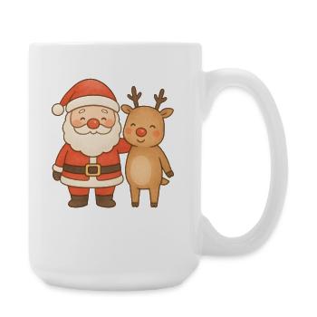 Noël des rennes du Père Noël pour les vacances familiales - Grande tasse 440 ml - blanc - Droite