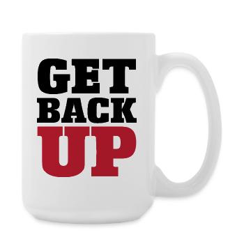 Judo Graphic Get Back Up - Large Mug 440 ml - white - Right