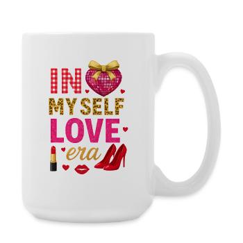 À l’ère de mon amour-propre – Design de mode glamour. - Grande tasse 440 ml - blanc - Droite