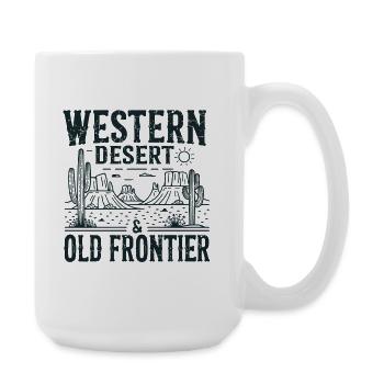 Désert de l’Ouest – Vieille Frontière - Grande tasse 440 ml - blanc - Droite