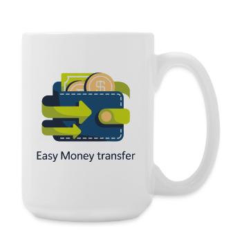Cashflow-Wallet-Symbol - Große Tasse 440 ml - Weiß - Rechts