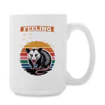 Funny Opossum - Large Mug 440 ml - white - Right