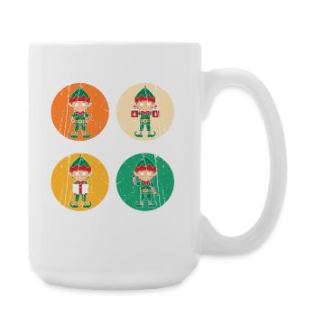 Noël Elfe de Noël Noël - Grande tasse 440 ml - blanc - Droite
