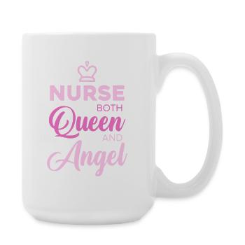 Typographie de l’Infirmière Reine Ange - Grande tasse 440 ml - blanc - Droite