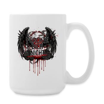 FÜRCHTE DICH NICHT Dunkel Gothic Blut - Große Tasse 440 ml - Weiß - Rechts