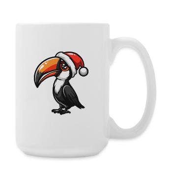Toucan Bird Christmas - Large Mug 440 ml - white - Right