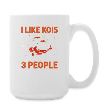I Like Kois And Maybe 3 People Humor - Large Mug 440 ml - white - Right