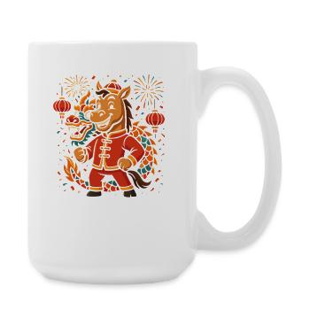 Année du Cheval 2026 – Nouvel An chinois pour K - Grande tasse 440 ml - blanc - Droite