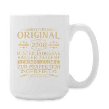 18e anniversaire Real Original depuis 2008 - Grande tasse 440 ml - blanc - Droite