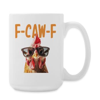 Chicken Glasses F-Caw-F - Large Mug 440 ml - white - Right