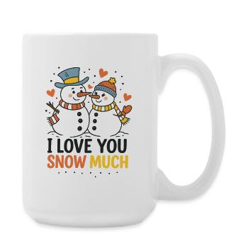 Romantic Snowman Love – Winter Motif - Large Mug 440 ml - white - Right