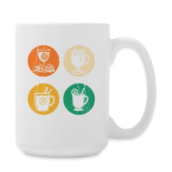 Santa Claus Mulled Wine Christmas - Large Mug 440 ml - white - Right