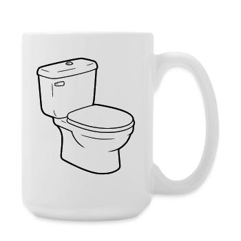 Toilet Toilet Toilet Sanitary Vector - Large Mug 440 ml - white - Right