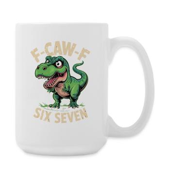 F-Caw-F Six Seven Dino - Große Tasse 440 ml - Weiß - Rechts